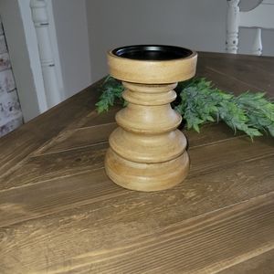 Solid Wood Candle Holder 6 inches tall (*)